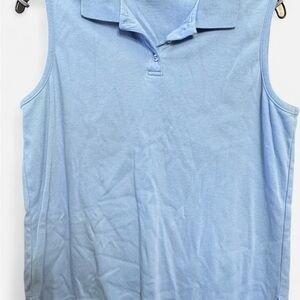 Light Blue Sleeveless Women's Top